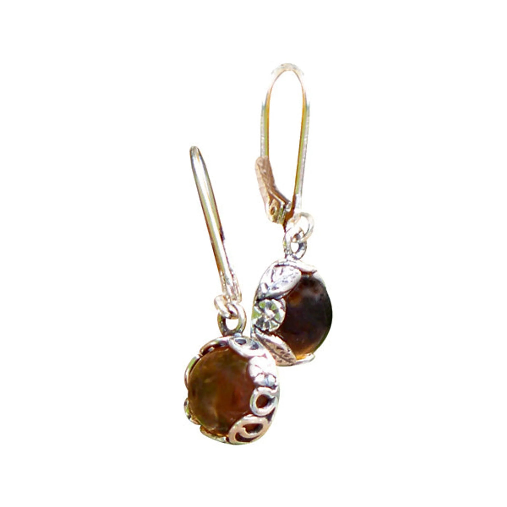 Botanical Sterling Silver Lever Back Earrings