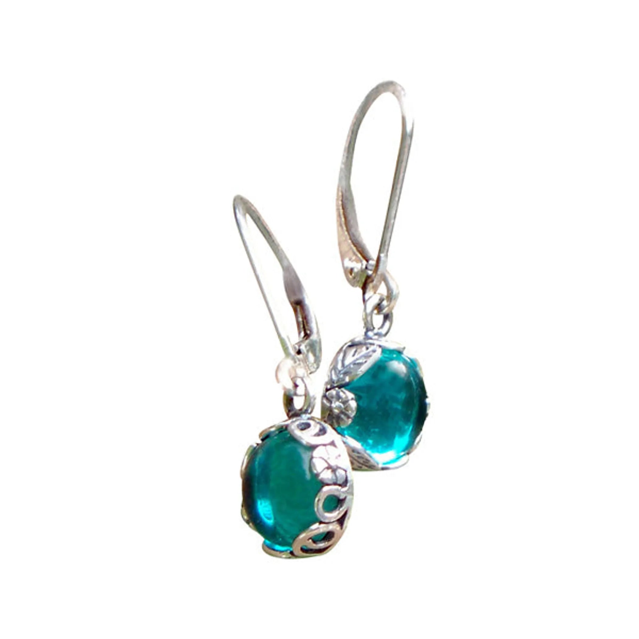 Botanical Sterling Silver Lever Back Earrings