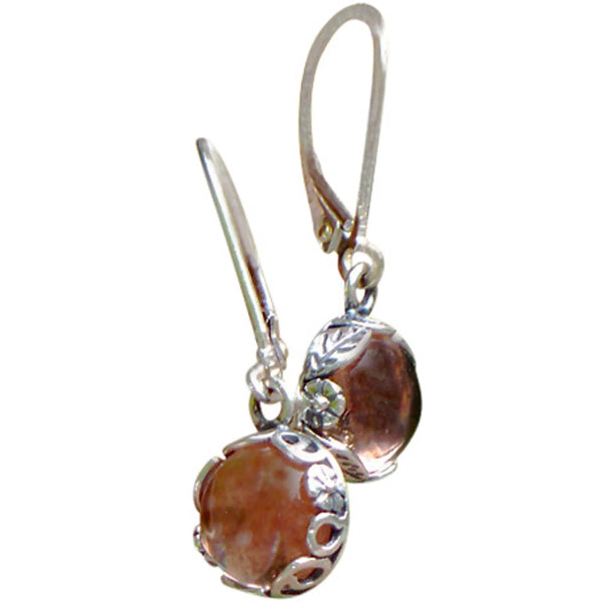 Botanical Sterling Silver Lever Back Earrings