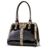 Diana Leopard Print Leather Handbag
