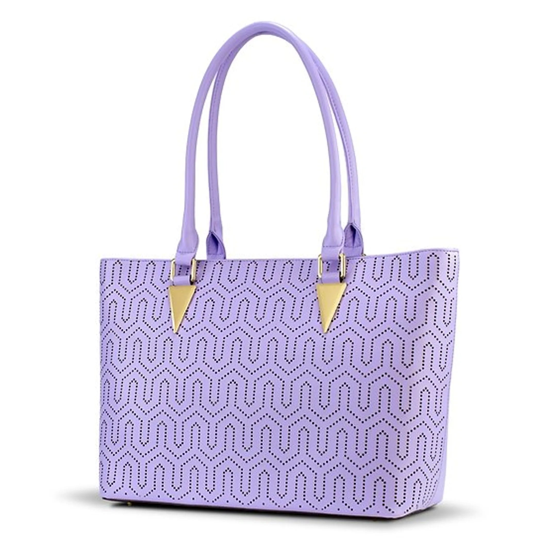 Natasha Mirco Print Tote Leather Handbag
