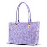 Natasha Mirco Print Tote Leather Handbag