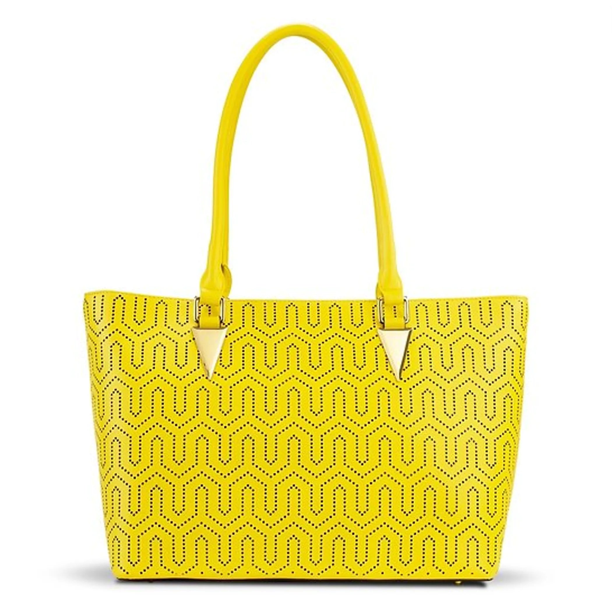 Natasha Mirco Print Tote Leather Handbag