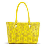 Natasha Mirco Print Tote Leather Handbag