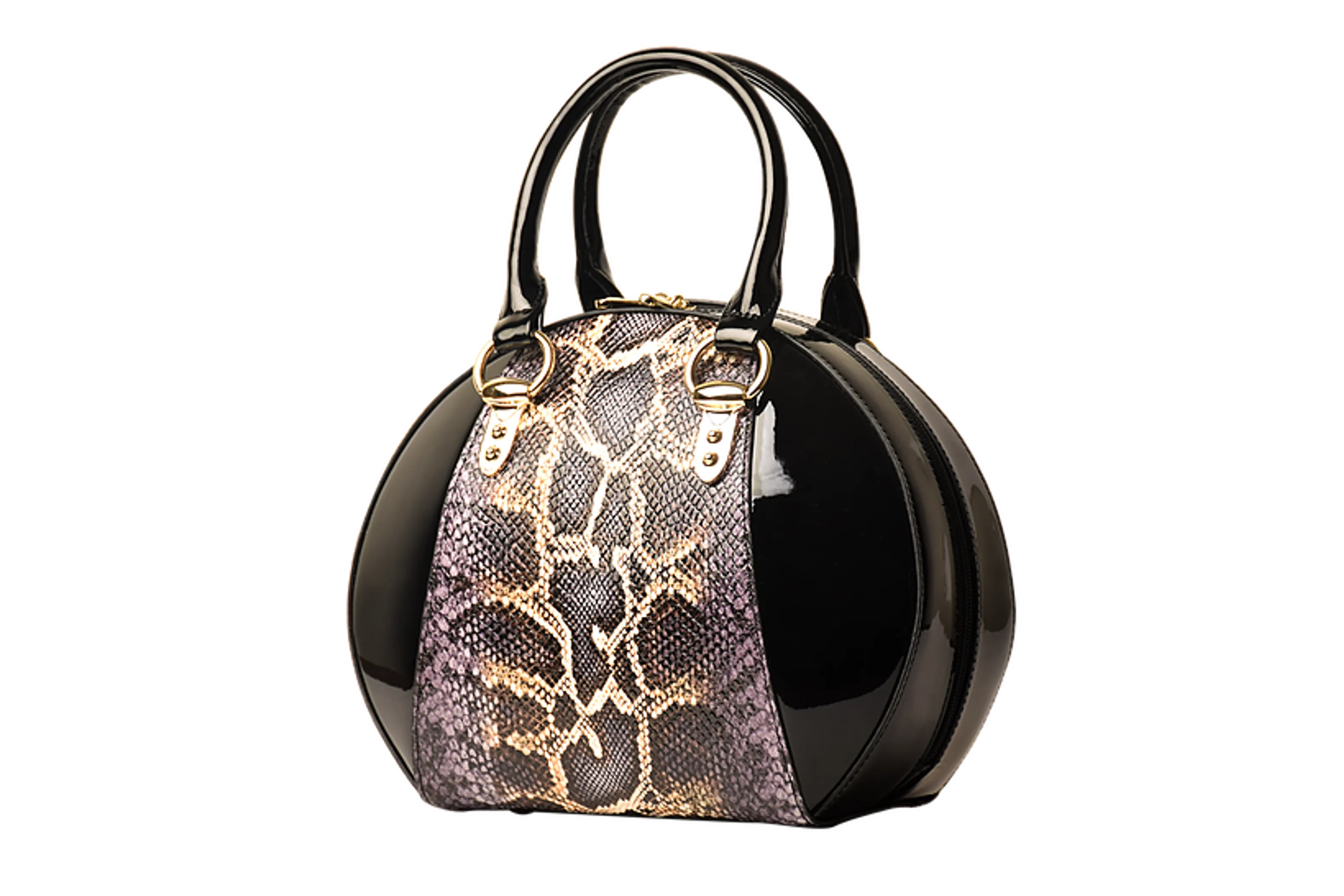 Svetlana Version 2 Python Print Leather Handbag
