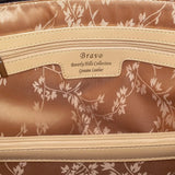 Anuta Black Medium Flower Print Leather Handbag