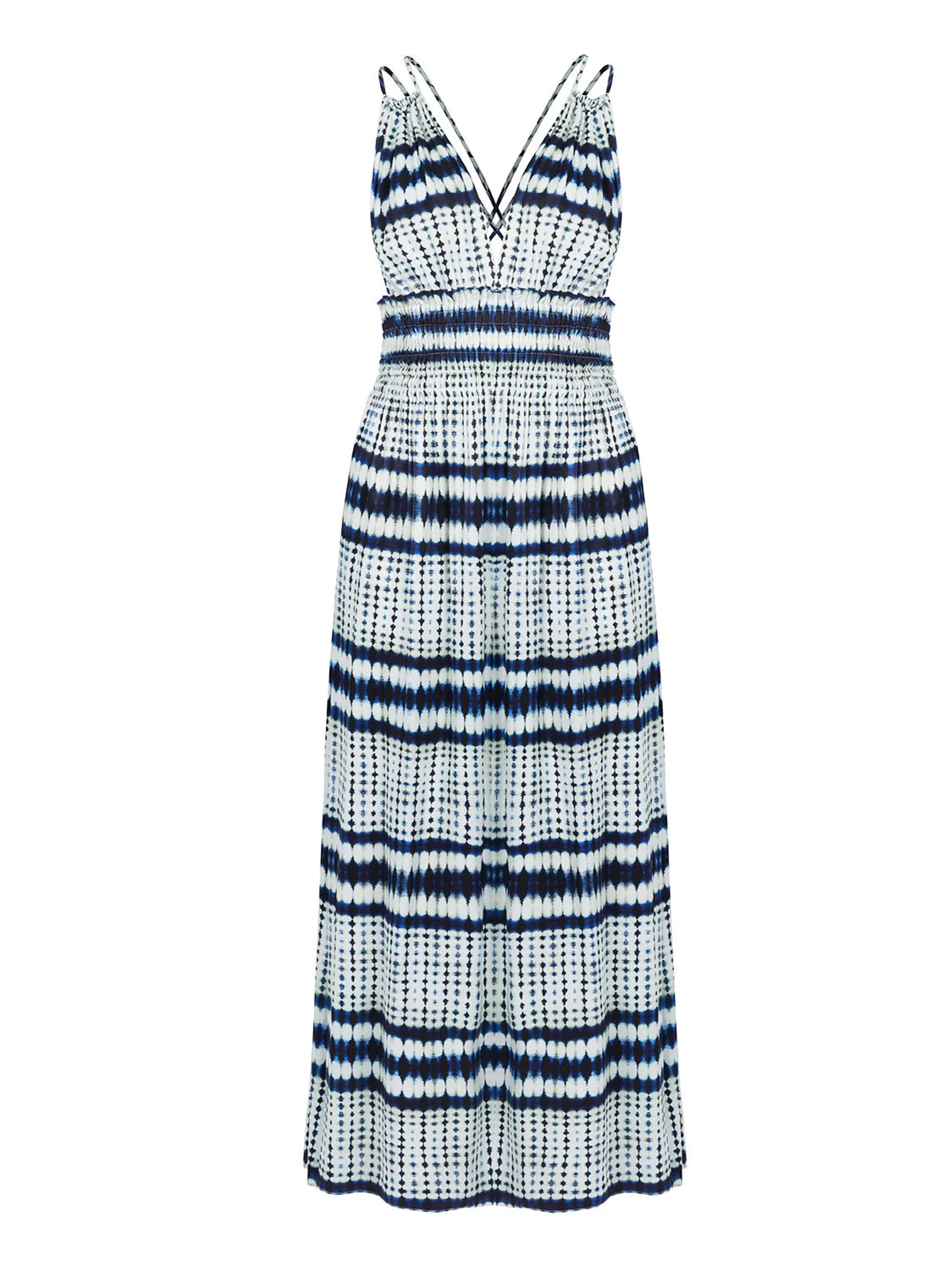 Printed Open Back Dress