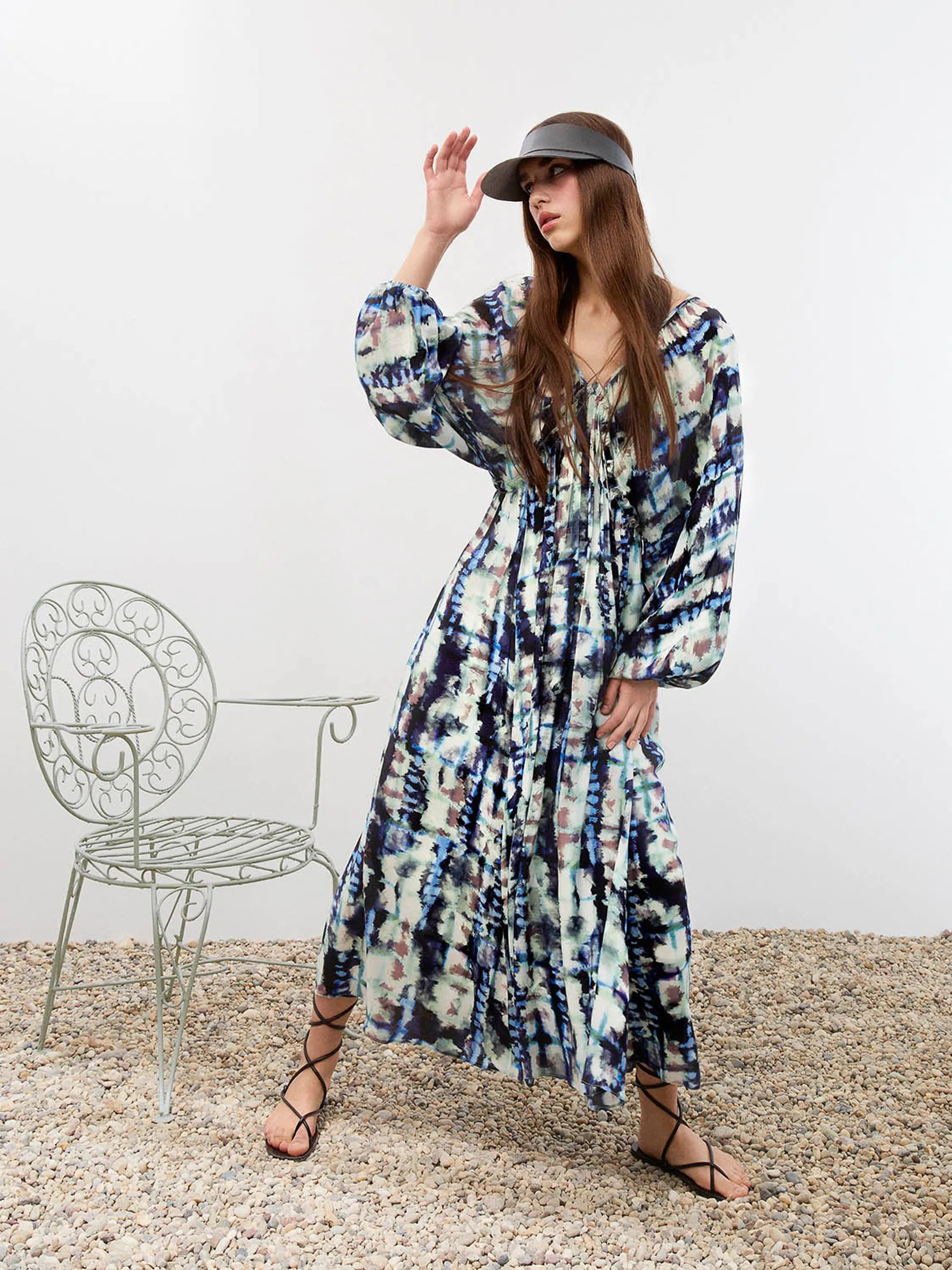 Printed Long Dress