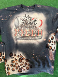 My Heart Is On That Field SweatShirt Bleached