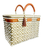 Less Pollution Convertible Handbag- White Gold