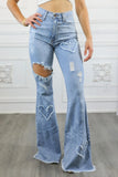 Sweetheart High Waisted Bell Bottom Jeans