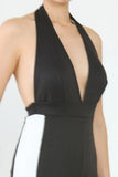 Hourglass Halter Color Block Jumpsuit