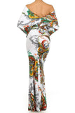 Multi Print Paisley Print Dolman Maxi Dress