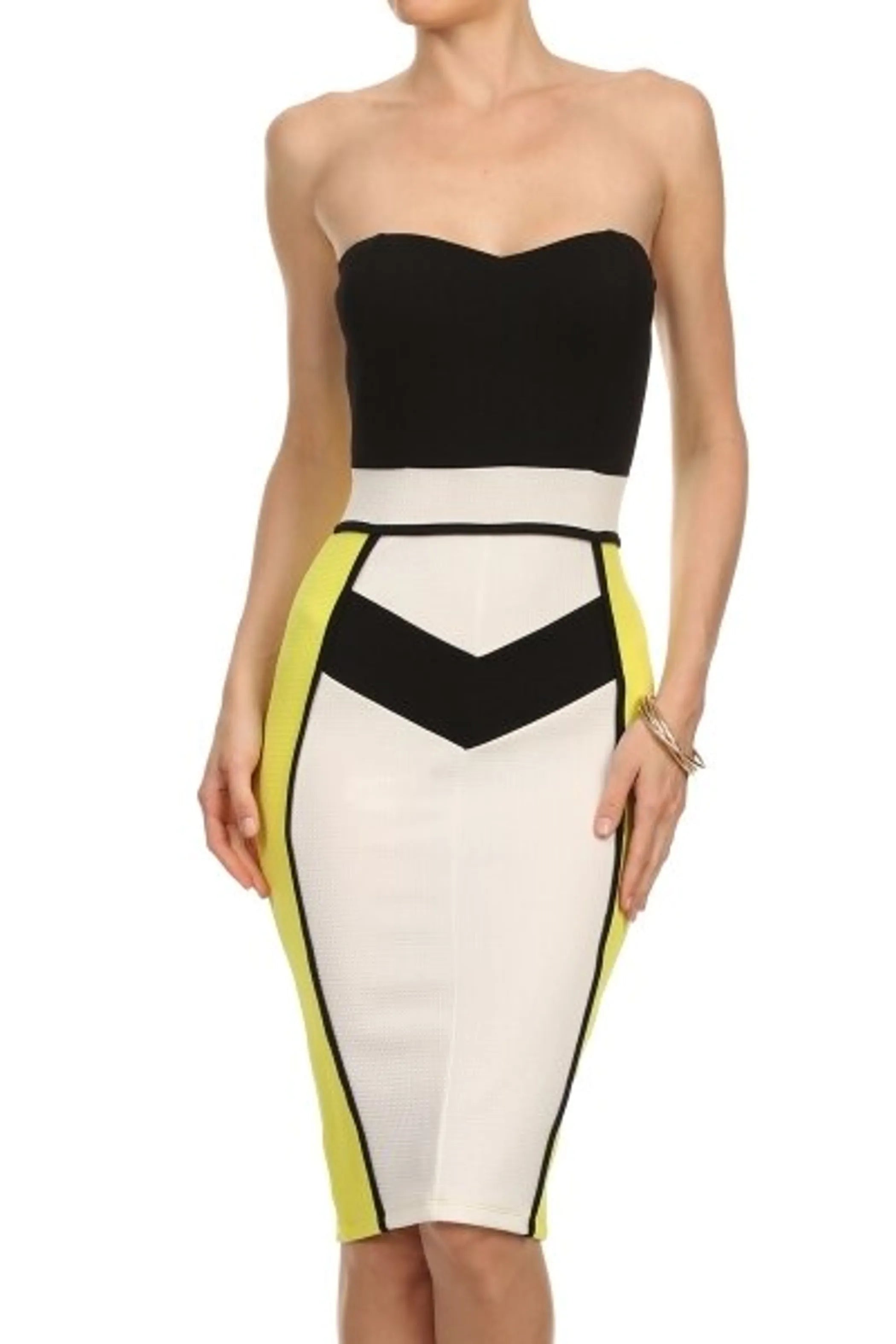 Color Block Me Body-Con Midi Dress