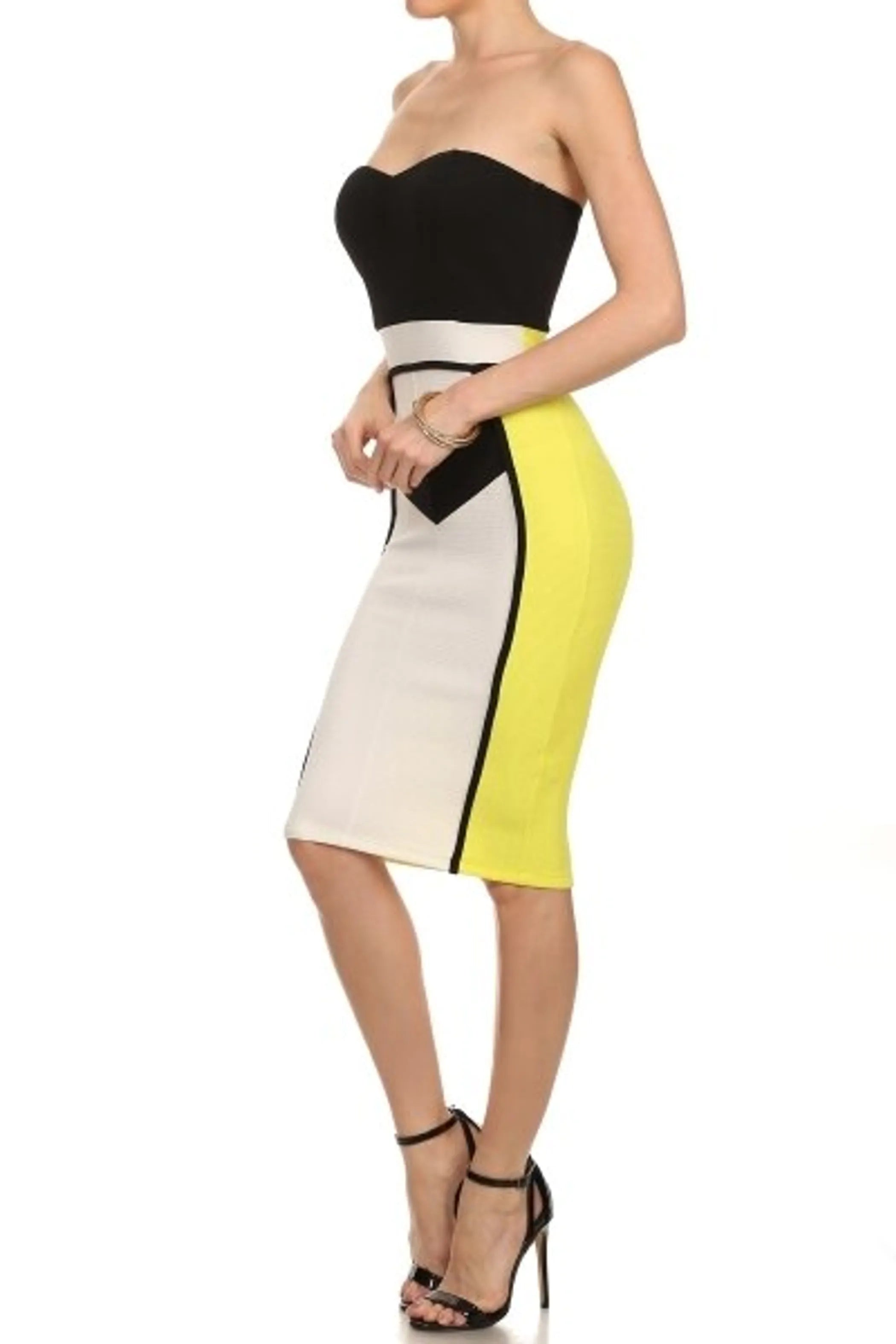Color Block Me Body-Con Midi Dress