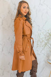 New York New York Trench Coat Brown
