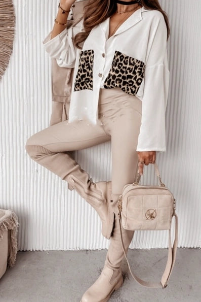 Loowie Blouse with Leopard Details