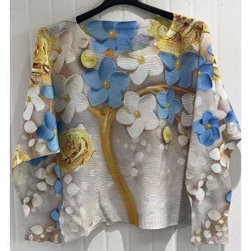 Cotre Gray Tree Round Knit Printed Sweater (case of 2)