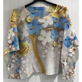 Cotre Gray Tree Round Knit Printed Sweater (case of 2)