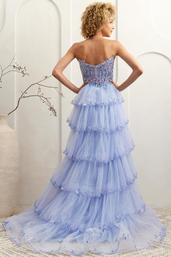 Off Shoulder Sweetheart 3D Applique Quince Ball Gown