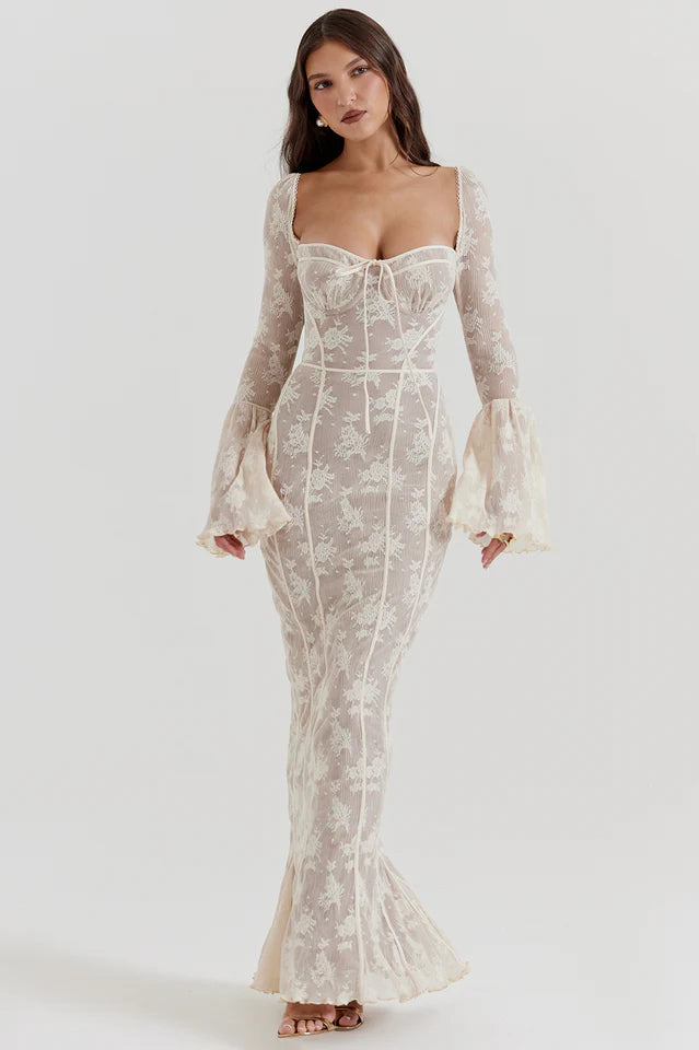 Antoinette-Elegance Lace Maxi Dress