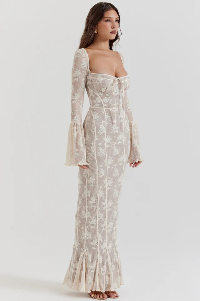 Antoinette-Elegance Lace Maxi Dress