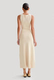 Sleeveless Crew Neck Slim Knit Dress