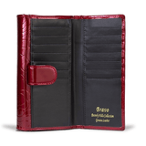 Leather Flower Print Wallet Medium/Large Leather Flower Print Wallet Medium/Large