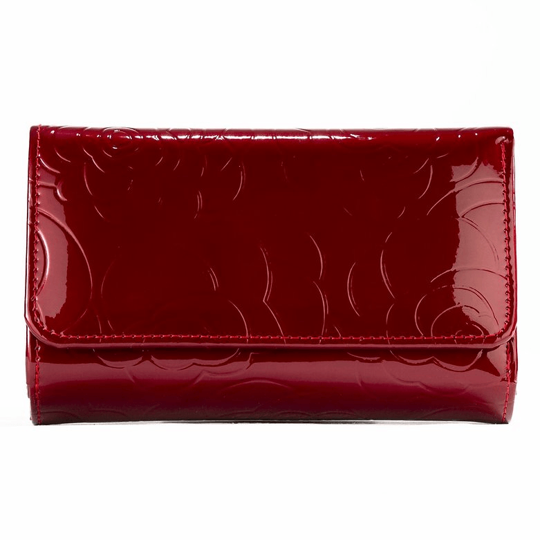 Leather Flower Print Wallet Medium/Large Leather Flower Print Wallet Medium/Large