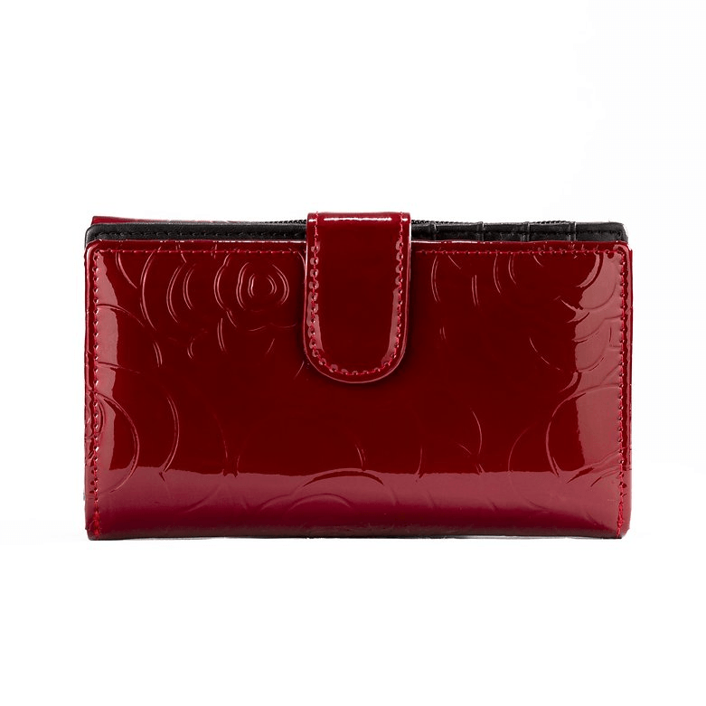 Leather Flower Print Wallet Medium/Large Leather Flower Print Wallet Medium/Large