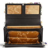 Leather Flower Print Wallet Medium/Large Leather Flower Print Wallet Medium/Large