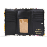 Leather Flower Print Wallet Medium/Large Leather Flower Print Wallet Medium/Large