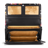 Leather Flower Print Wallet Medium/Large Night butterfly / MEDIUM / 1 1355-56985632668