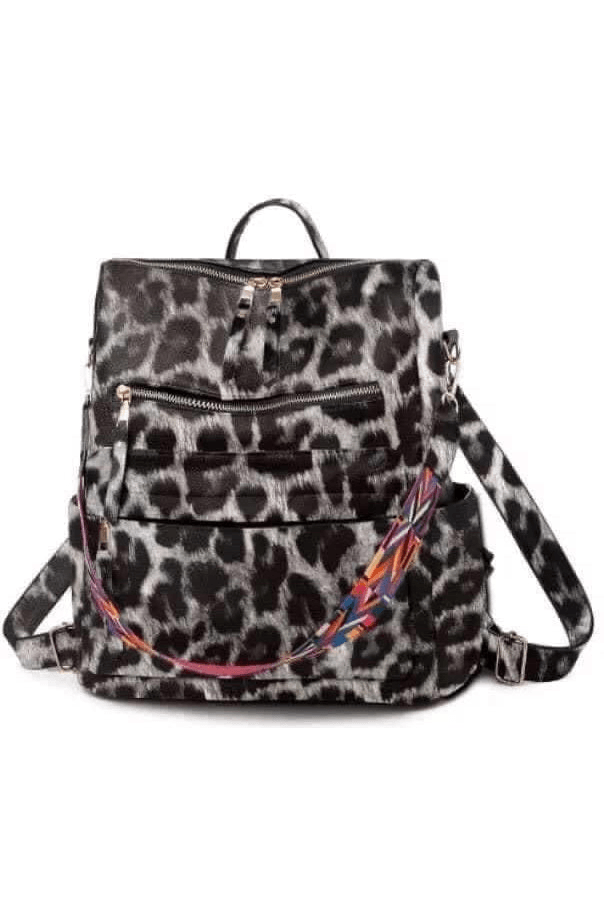 Niya Vegan Leather Convertible Backpack Bag Gray / 1 1680-86832993