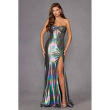 Stunning Shimmer Slit Dress
