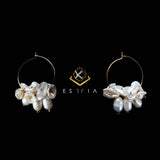 Pearly Cluster Hoop - Chandelier/Dangle