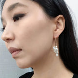 Pearly Cluster Hoop Oval - Chandelier/Dangle