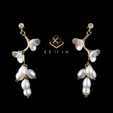 White Camellia - Chandelier/Dangle