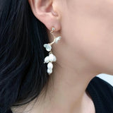 White Camellia - Chandelier/Dangle