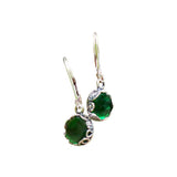 Botanical Sterling Silver Lever Back Earrings