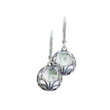 Vintage Lace Sterling Silver Lever Back Earrings