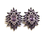 Multi-Stone Cz Stud Earrings in 925 Sterling Silver