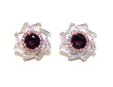 Multi-Stone Cz Stud Earrings in 925 Sterling Silver