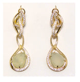 New Jade , Dangle Earrings, 925 Sterling Silver