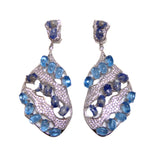 Sodalite Drop, Dangle Earrings 925 Sterling Silver