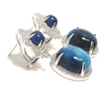 Tiger's Eye & Lapis Lazulie Dangle, 925 Sterling Silver