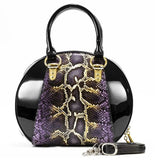 Svetlana Version 2 Python Print Leather Handbag