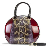 Svetlana Version 2 Python Print Leather Handbag