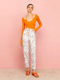 Leopard Print Mom Denim Pants