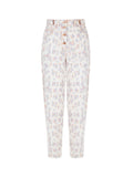Leopard Print Mom Denim Pants